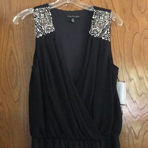 Black low-cut Romper